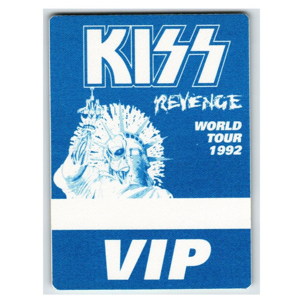 KISS Revenge World Tour 1992 VIP Pass Blue Concert Memorabilia